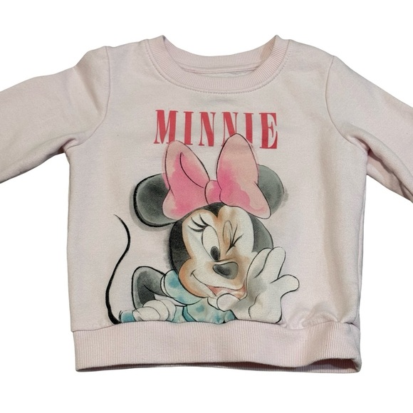 Disney Junior Toddler Girls Long Sleeve Minnie Mouse Sweatshirt Pink Size 3T - Picture 3 of 6